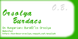 orsolya burdacs business card